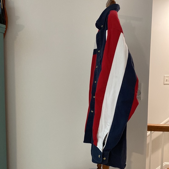 Wrangler Western Shirt. Red, White and Blue. Size XL - Picture 3 of 9